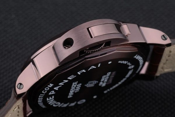 Panerai Luminor Brown Leather Strap Black Dial 80164 - Image 10