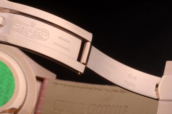 Swiss Rolex Datejust Special Edition 2012 Pale Pink Leather Strap 80253 - Image 7