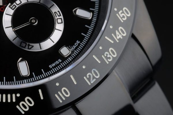 Rolex Daytona Black Ion Plated Tachymeter Black Stainless Steel Strap Black Dial 80247 - Image 10