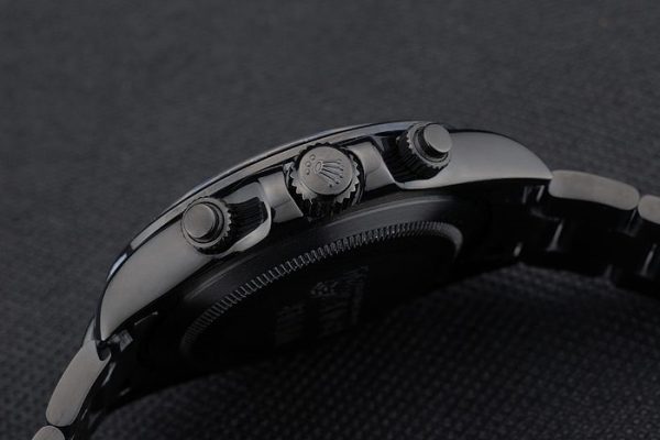 Rolex Daytona Black Ion Plated Tachymeter Black Stainless Steel Strap Green Dial 80246 - Image 9