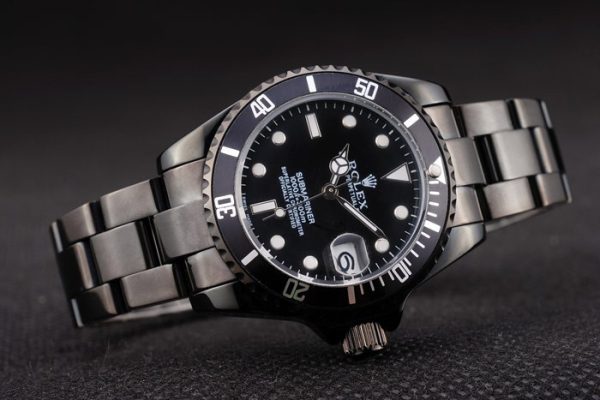 Rolex Submariner Wide Lady Black Bezel Black Dial Tachymeter - Image 3