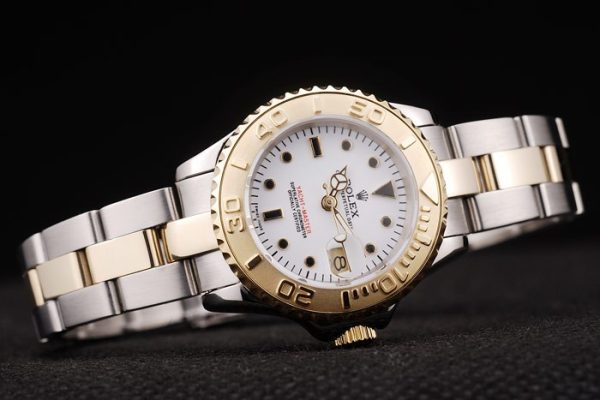 Rolex Yacht Master Gold White Dial Tachymeter（replica 1:1） - Image 3