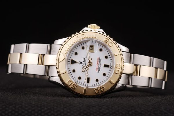 Rolex Yacht Master Gold White Dial Tachymeter（replica 1:1） - Image 4