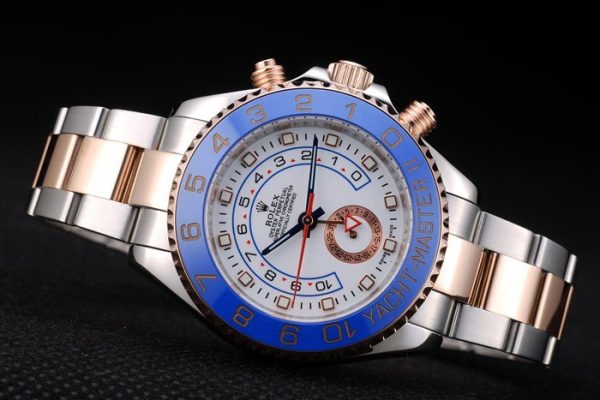 Rolex Yachtmaster Blue Ceramic Bezel White Dial Tachymeter（replica 1:1） - Image 3
