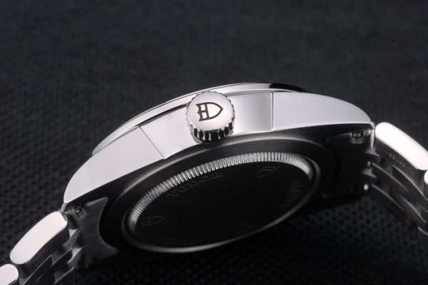 Swiss Tudor Classic Stainless Steel Bracelet Silver Black Dial 80300 - Image 8