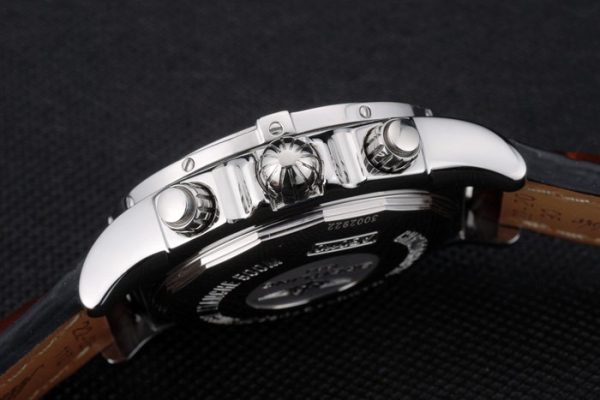 Swiss made Certified Stainless Steel Bezel Brown Croco Leather Bracelet White Dial 80285 - Image 10