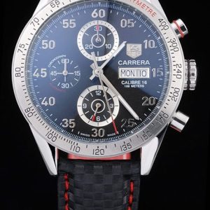 Black Carrera Replica Watches 3759