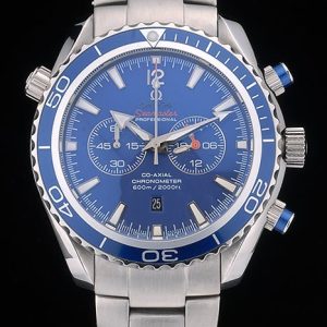 Omega Seamaster Planet Ocean Blue Tachymeter Blue Dial Stainless Steel Strap 80239