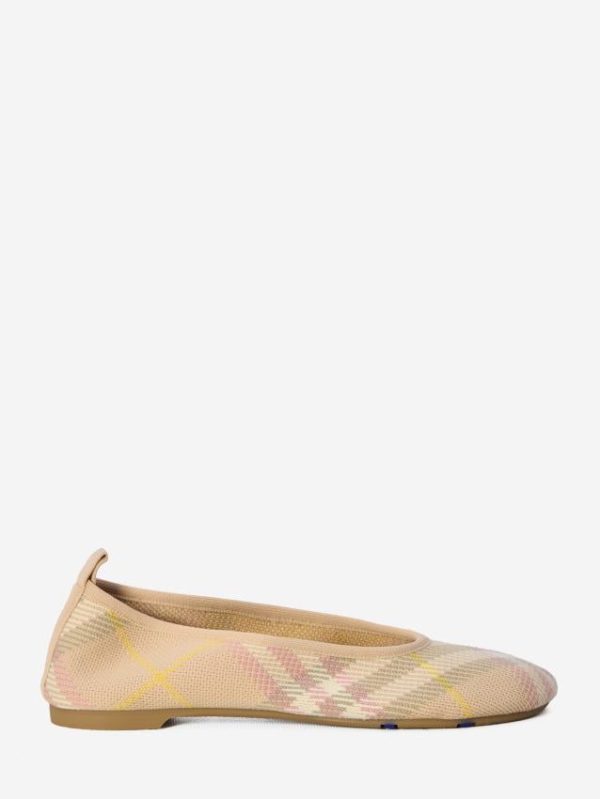 Check knit Baby ballerinas - Image 4