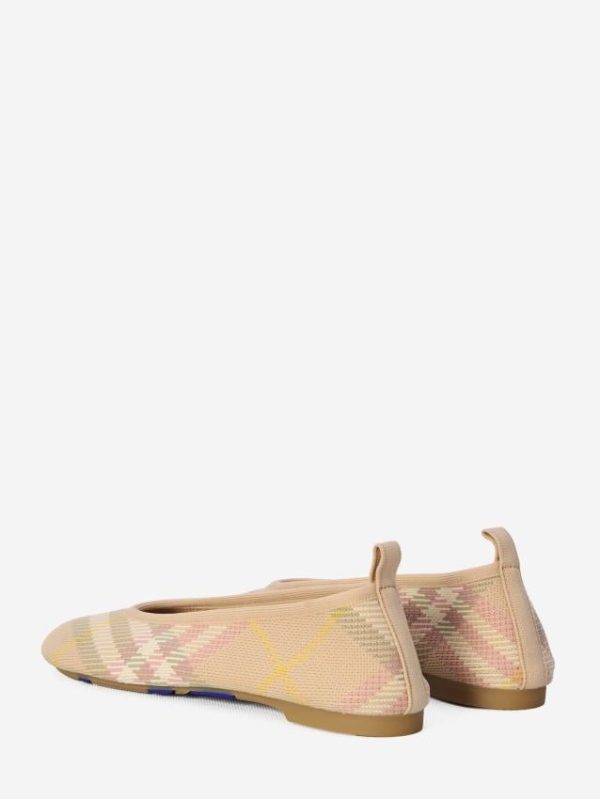 Check knit Baby ballerinas