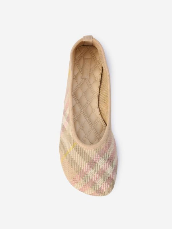 Check knit Baby ballerinas - Image 3