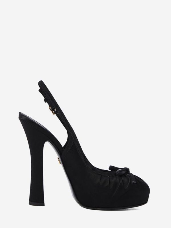 Satin slingback platform shoes - Image 6