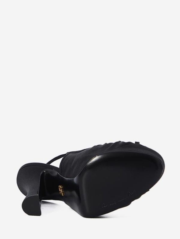 Satin slingback platform shoes - Image 2
