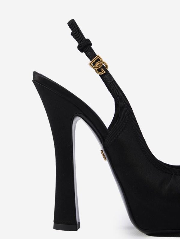 Satin slingback platform shoes - Image 3
