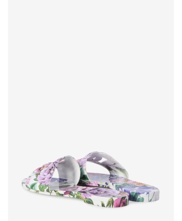 Floral beachwear slides