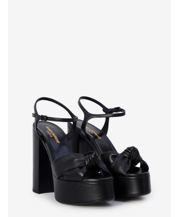 Bianca Black Leather Sandals - Image 5