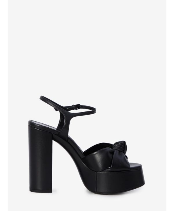 Bianca Black Leather Sandals - Image 6
