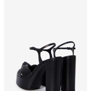 Bianca Black Leather Sandals