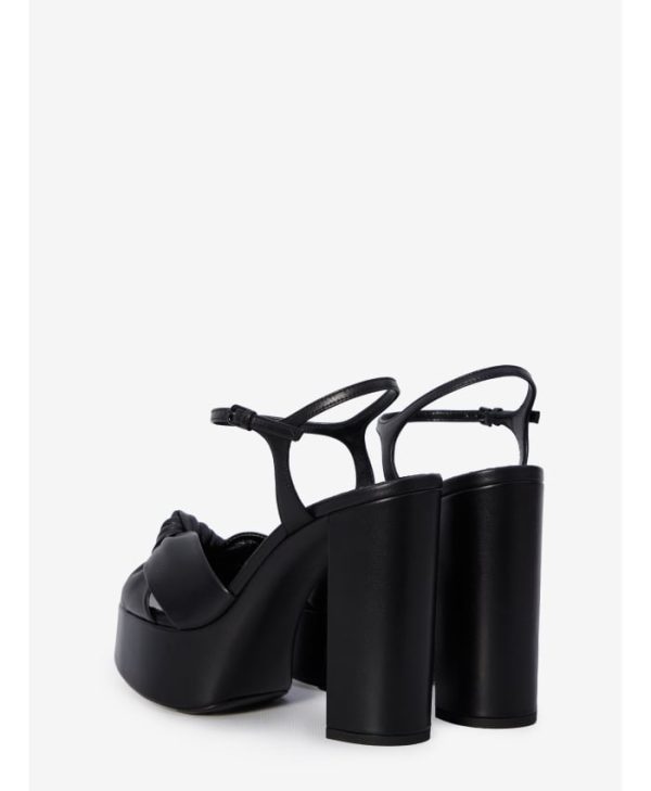Bianca Black Leather Sandals