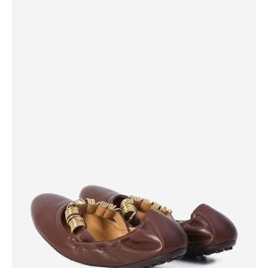 Ballet flats wit eyelets
