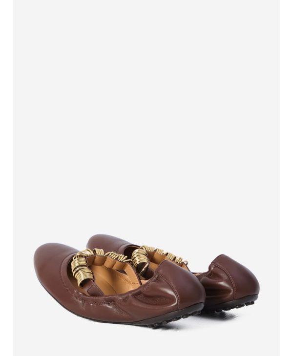 Ballet flats wit eyelets