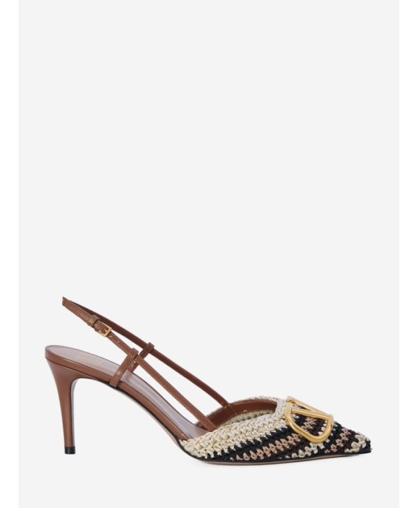 VLogo Signature slingback pumps - Image 4