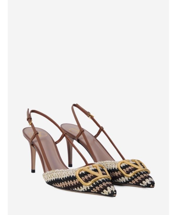 VLogo Signature slingback pumps - Image 5