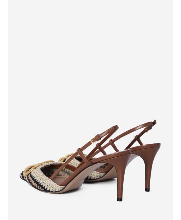 VLogo Signature slingback pumps