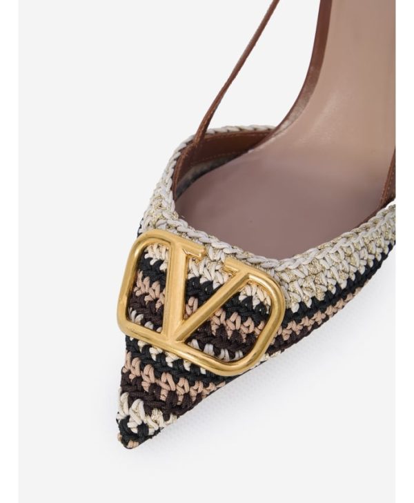 VLogo Signature slingback pumps - Image 3