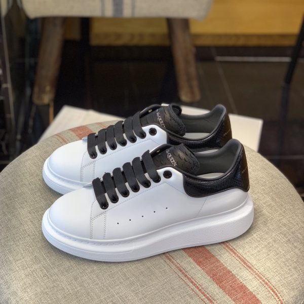 ¡¸#456¡¹Alexander McQueen MQ Black snake-grain patternTail Sneakers - Image 3
