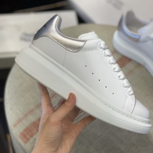 ¡¸#462¡¹Alexander McQueen MQ silvery cowhide tail Sneakers
