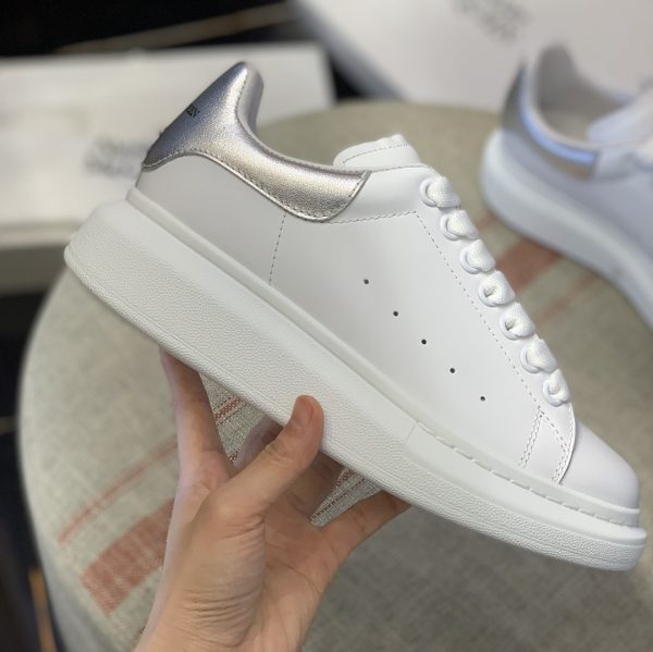 ¡¸#462¡¹Alexander McQueen MQ silvery cowhide tail Sneakers