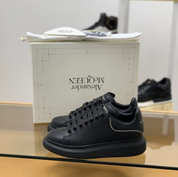 ¡¸#470¡¹Alexander McQueen MQ All black zip Sneakers - Image 3