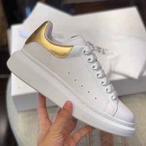 ¡¸#474¡¹Alexander McQueen MQ Gold cowhide tail Sneakers