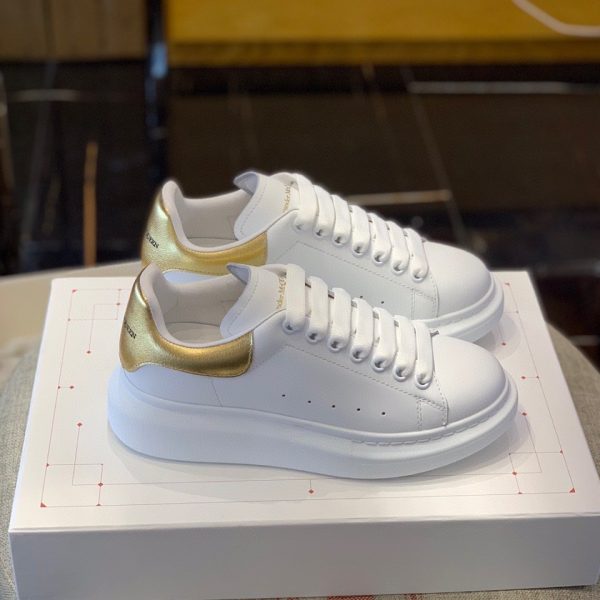 ¡¸#474¡¹Alexander McQueen MQ Gold cowhide tail Sneakers - Image 3