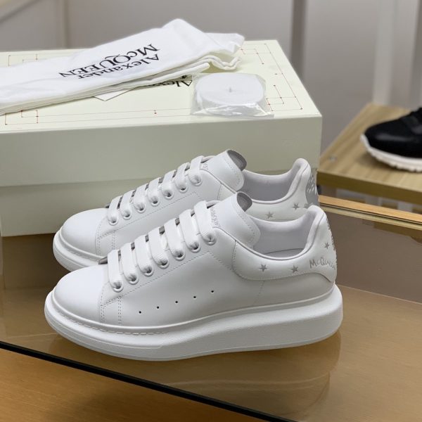 ¡¸#476¡¹Alexander McQueen MQ Silver Flying Swallow tail Sneakers - Image 2