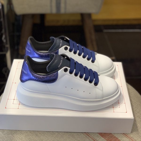 ¡¸#478¡¹Alexander McQueen MQ Blue snake-grain pattern tail Sneakers - Image 2