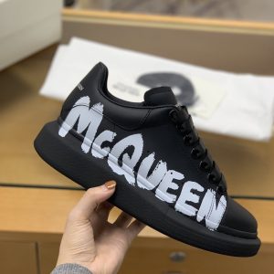 ¡¸#508¡¹Alexander McQueen MQ 3D black letter Sneakers