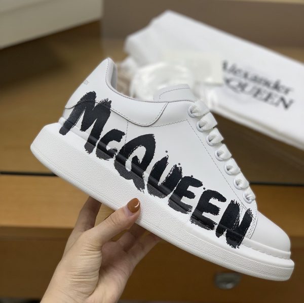 ¡¸#509¡¹Alexander McQueen MQ 3D white letter Sneakers