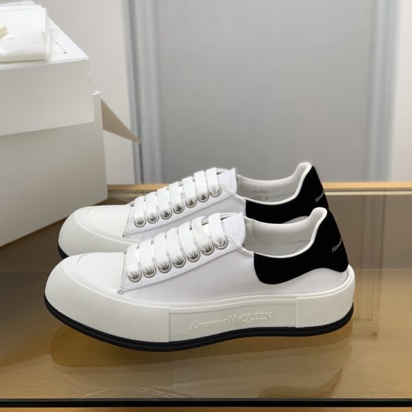 ¡¸#514¡¹Alexander McQueen MQ White/Black velvet tail Sneakers - Image 2
