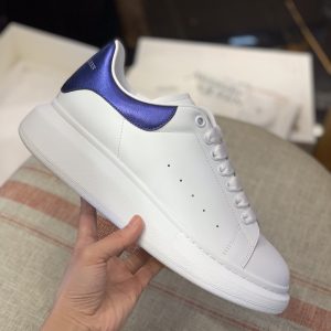 ¡¸#494¡¹Alexander McQueen MQ plating blue velvet tail Sneakers
