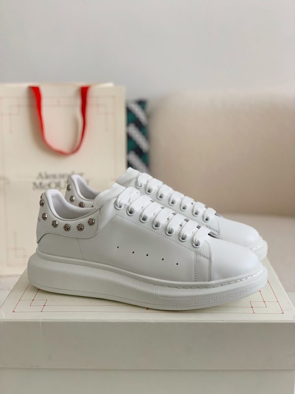 ¡¸#499¡¹Alexander McQueen MQ White Rose nail tail Sneakers