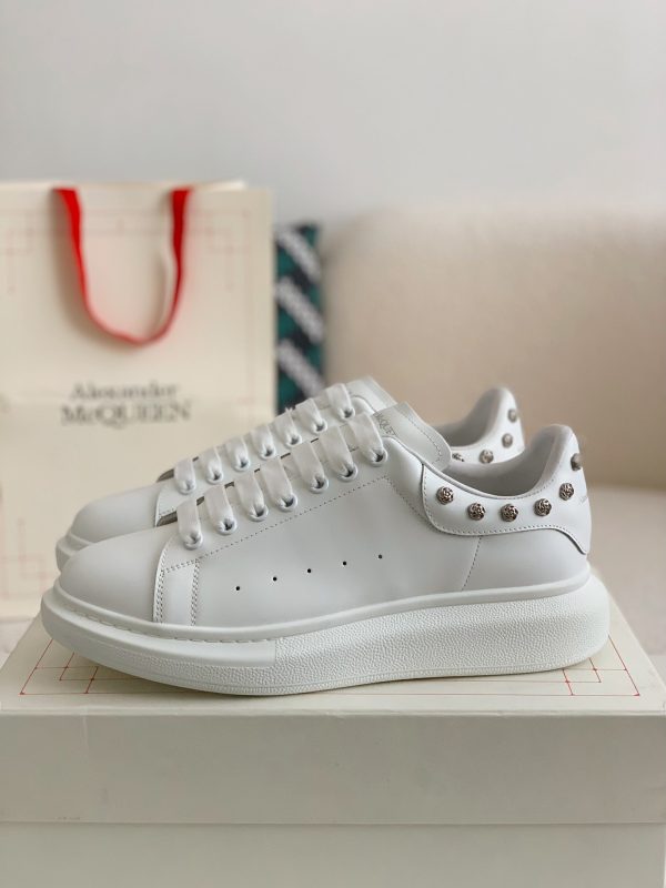 ¡¸#499¡¹Alexander McQueen MQ White Rose nail tail Sneakers - Image 2