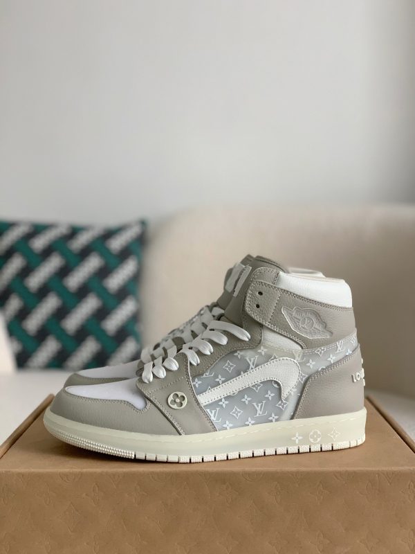 「#1579」Louis Vuitton x Nike Air Jorda 1 High AJ1 Sneakers - Image 2