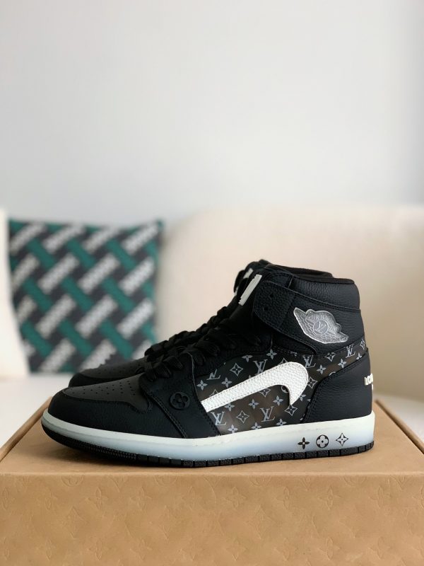 「#1580」Louis Vuitton x Nike Air Jorda 1 High AJ1 Sneakers - Image 2