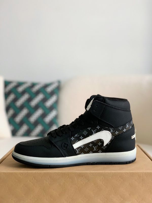 「#1580」Louis Vuitton x Nike Air Jorda 1 High AJ1 Sneakers - Image 4