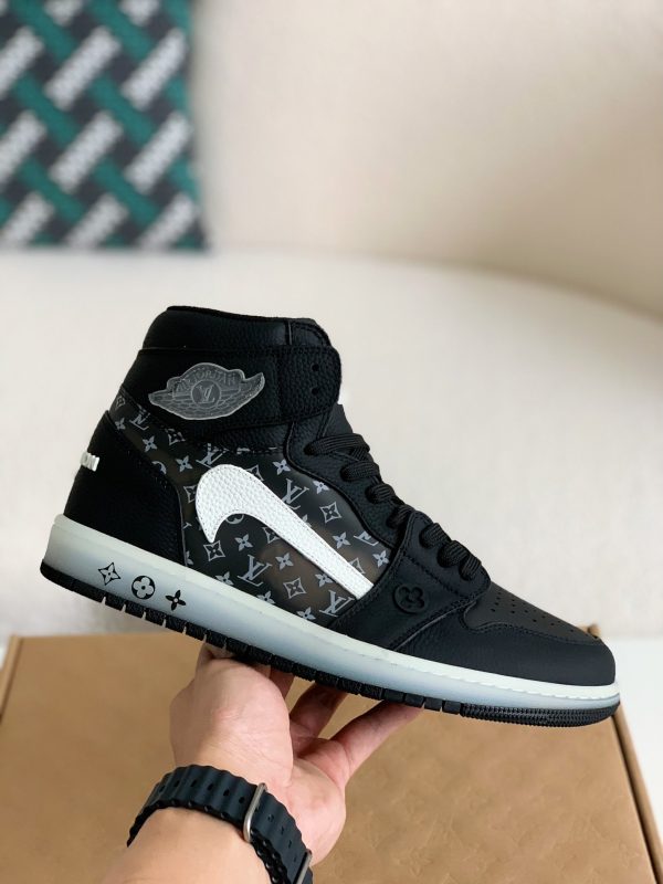 「#1580」Louis Vuitton x Nike Air Jorda 1 High AJ1 Sneakers - Image 3