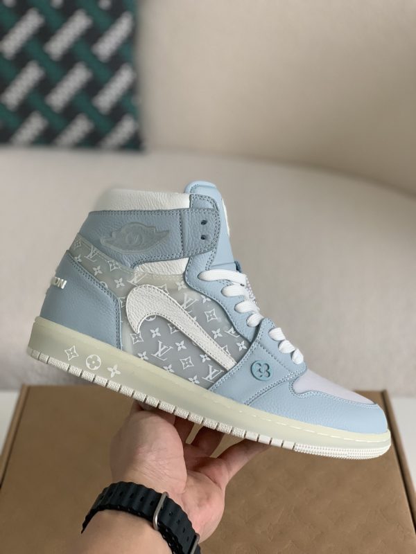 「#1581」Louis Vuitton x Nike Air Jorda 1 High AJ1 Sneakers - Image 3