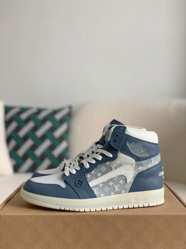 「#1582」Louis Vuitton x Nike Air Jorda 1 High AJ1 Sneakers - Image 2