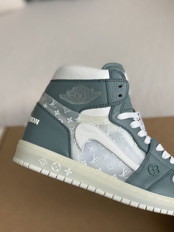 「#1583」Louis Vuitton x Nike Air Jorda 1 High AJ1 Sneakers - Image 6